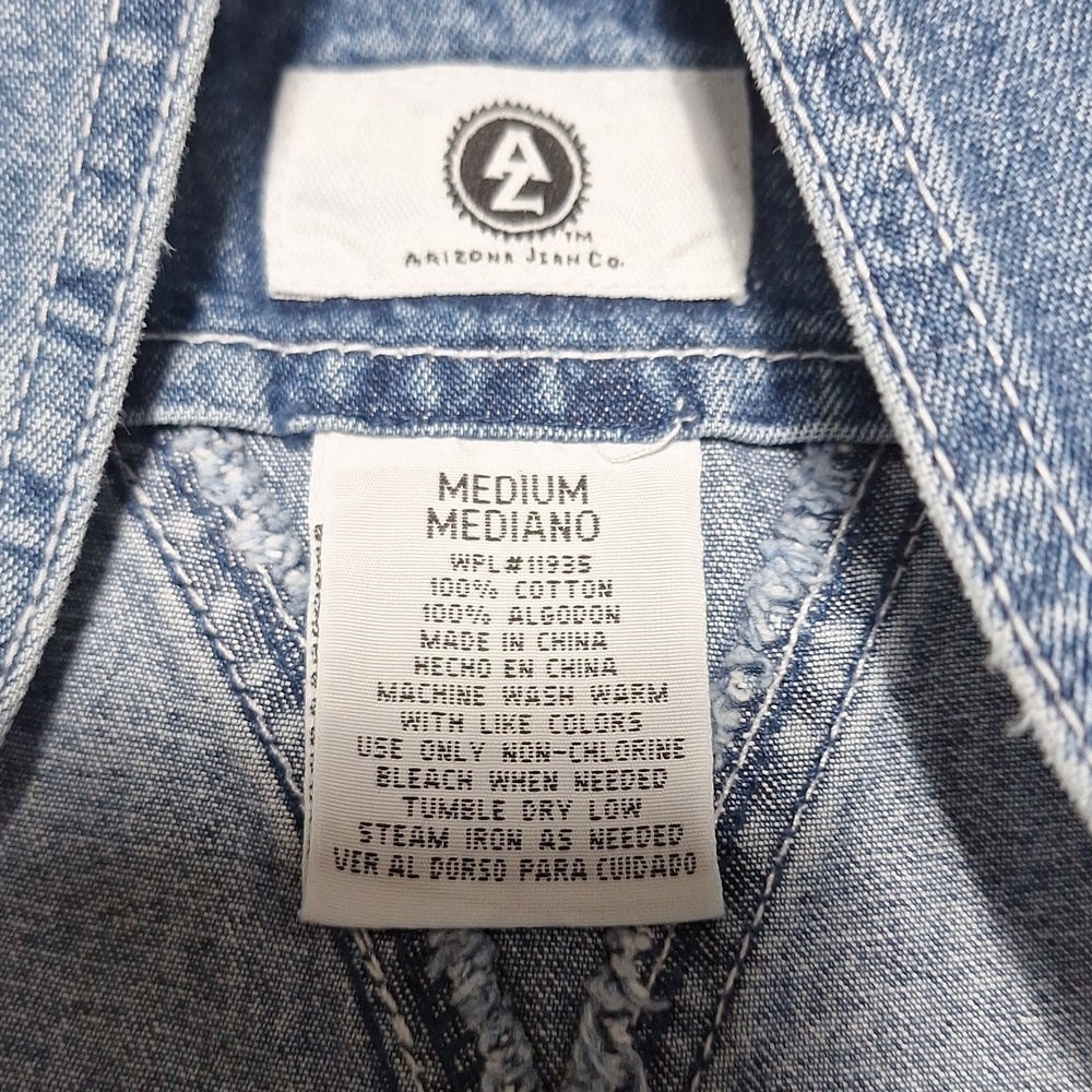 NWT Arizona Jean Co, Med Blue Jeans Overalls ( JUNIOR) - Picture 6 of 10